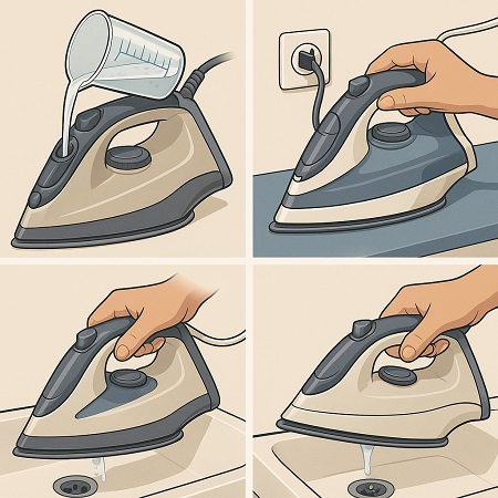 Čišćenje rezervoara pegle od kamenca